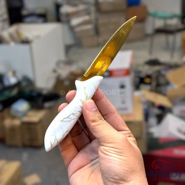 3 Piece White Knives Set Real Images Included – Afridi Imports