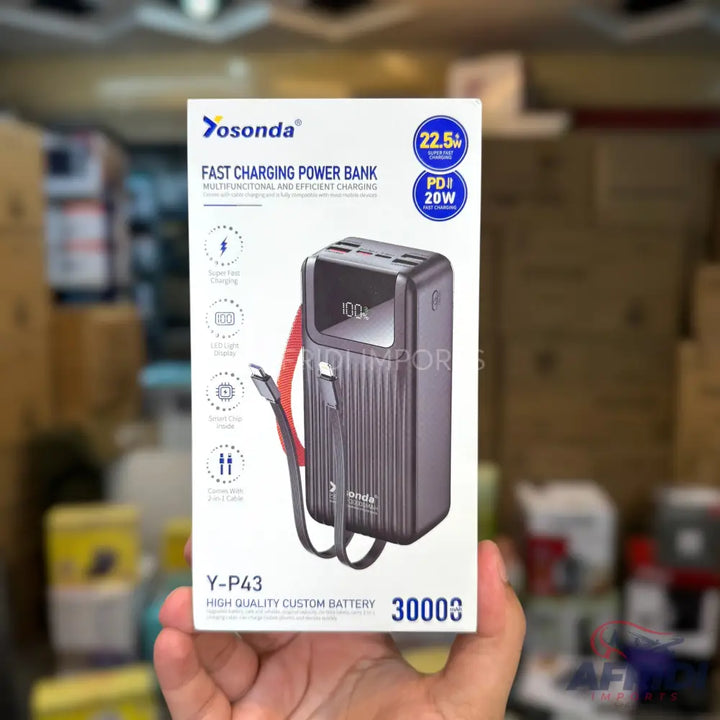 30,000mAH Power Bank P43 | QC 22.5W & PD 20W | 1 Year Warranty