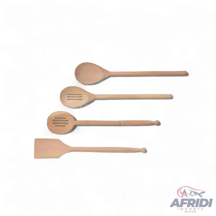 4 Pcs Wooden Cooking Spoon Set (For Clay & Non-stick Cookware)