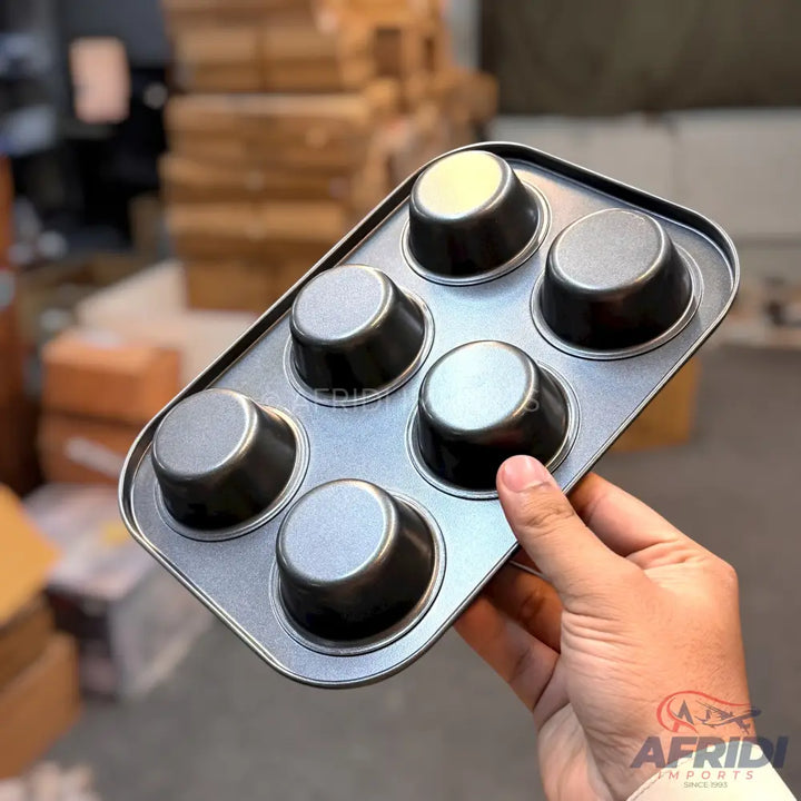 6 Cup Cake Non Stick Baking Tray (112B)