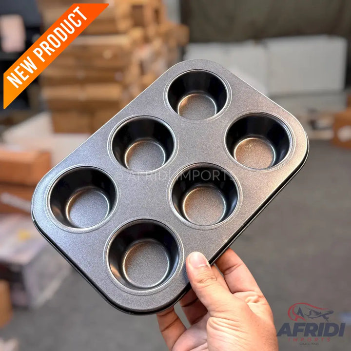 6 Cup Cake Non Stick Baking Tray (112B)