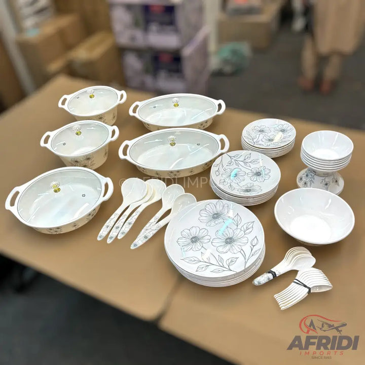 69 Pieces - Melamine Dinnerware Set (8-person) R01