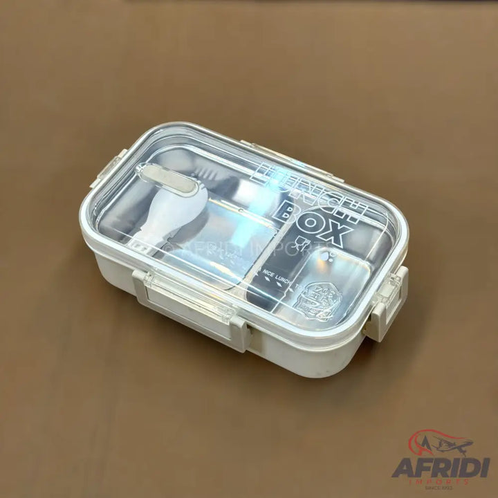700ml 304 Stainless Steel Lunch Box - Cream Clips (LF2-B)
