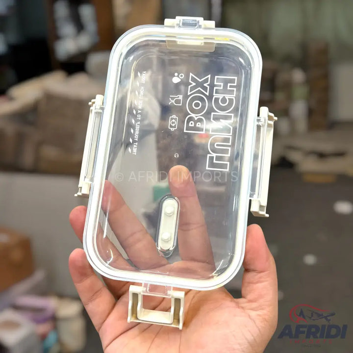 700ml 304 Stainless Steel Lunch Box - Cream Clips (LF2-B)