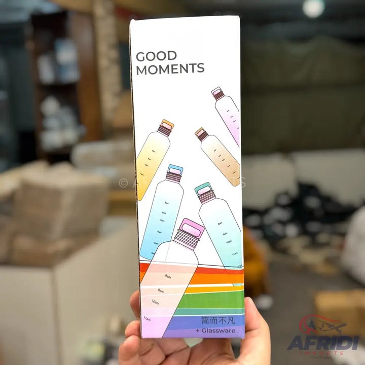 Good Moments - 700ml Glass Water Bottle - Orange (RW77-A)