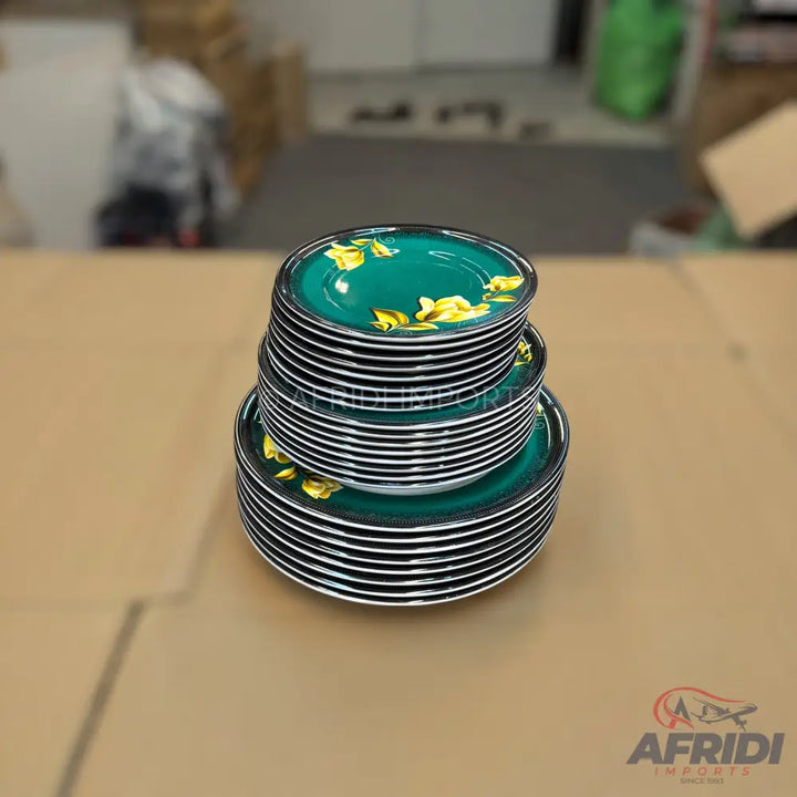 74 Pieces (8-person) Melamine Dinnerware Set - Double Insulated Donga and Tray - G08