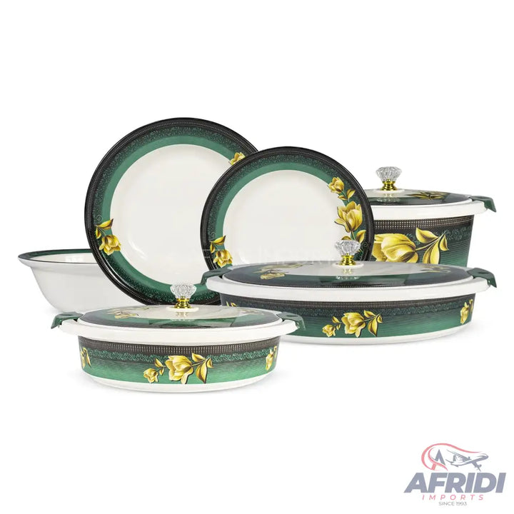 74 Pieces (8-person) Melamine Dinnerware Set - Double Insulated Donga and Tray - G08