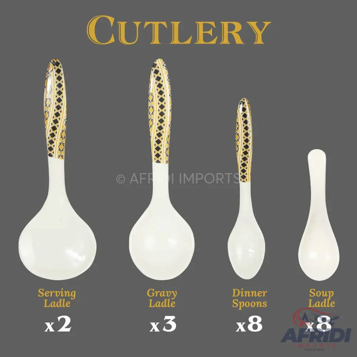 74 Pieces (8-person) Melamine Dinnerware Set - Double Insulated Donga and Tray - G02