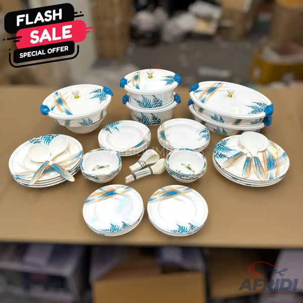 74 Pieces (8-person) Melamine Dinnerware Set - Double Insulated Donga and Tray - G07