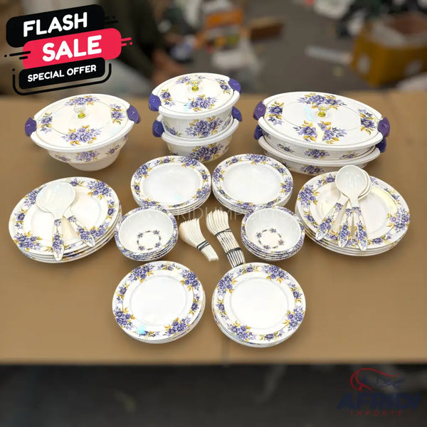 74 Pieces (8-person) Melamine Dinnerware Set - Double Insulated Donga and Tray - G06