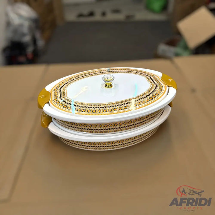 74 Pieces (8-person) Melamine Dinnerware Set - Double Insulated Donga and Tray - G02