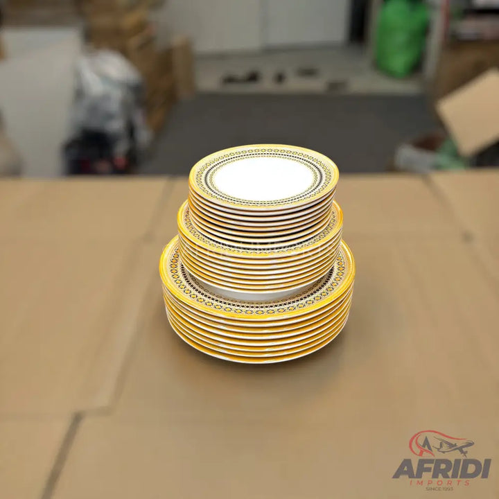 74 Pieces (8-person) Melamine Dinnerware Set - Double Insulated Donga and Tray - G02