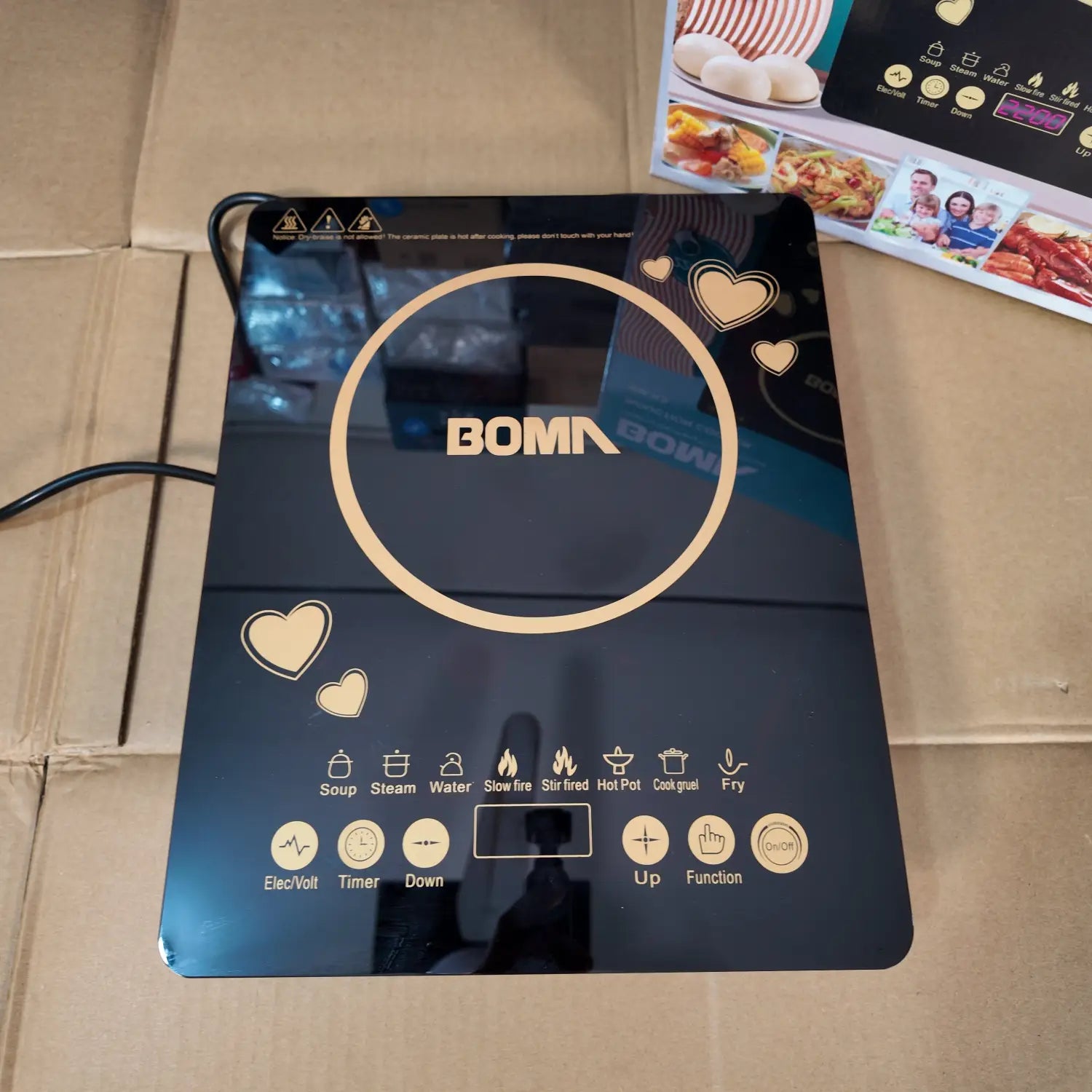 Imported German Lot Boma Induction Cooker BM-K9 with touch controls and pre-set functions