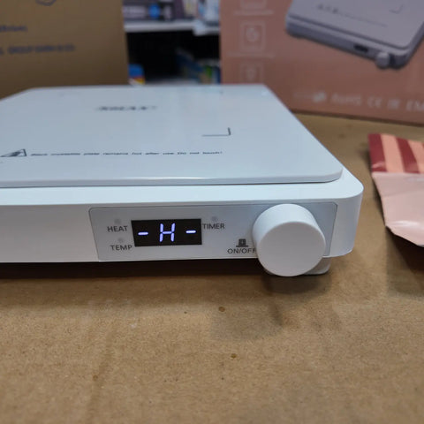 White portable Kolax induction cooker with digital display and control knob, imported German Lot