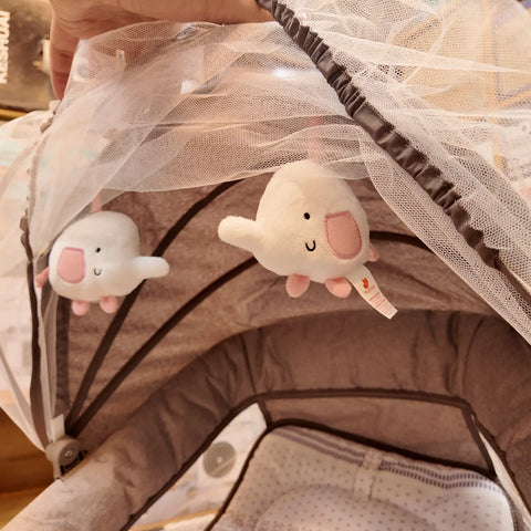 Imported Mastela Electric Baby Swing with bassinet, mesh canopy, and elephant plush toys
