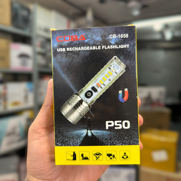 Lot Imported Coba USB Rechargeable Flashlight