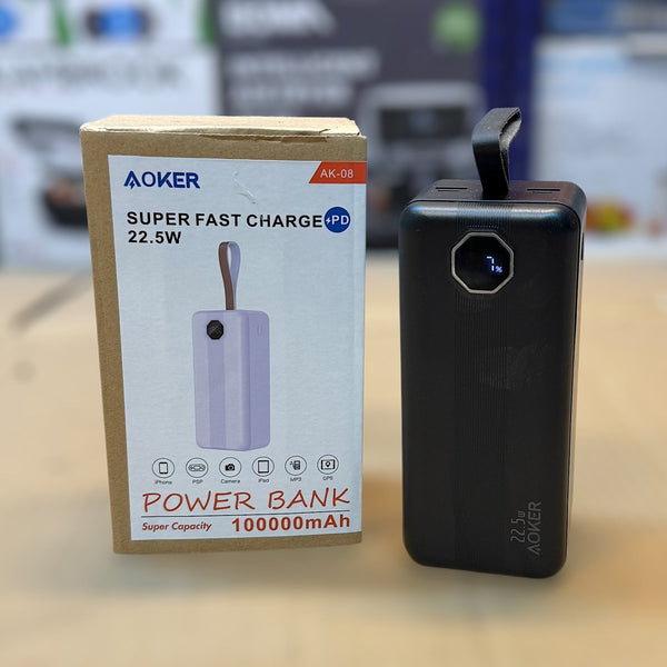 Super Fast 1-Lac mAH Powerbank Aoker 22.5W - Lot Imported