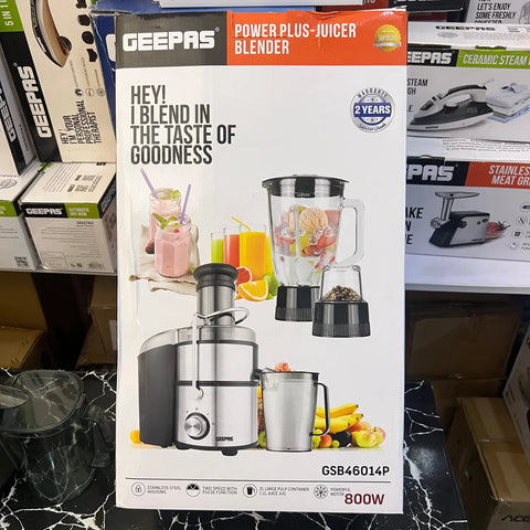 Geepas Power Plus 4-in-1 Juicer Blender with warranty and original quality