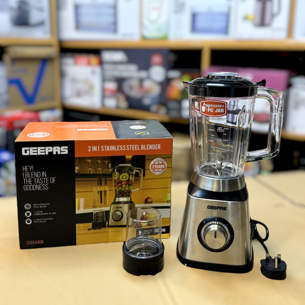 Geepas 2-in-1 Stainless Steel Blender GSB5446N