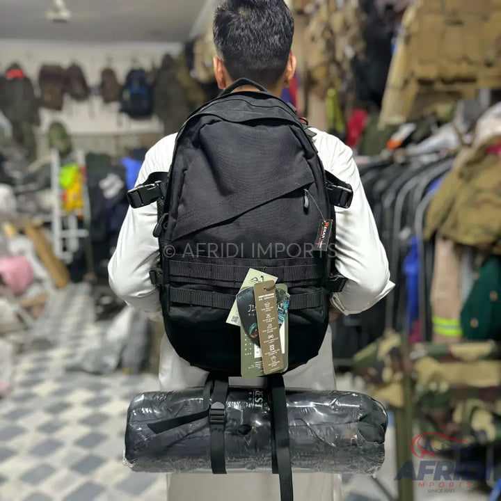 American Lot Imported 40L Imported Waterproof Backpack Black