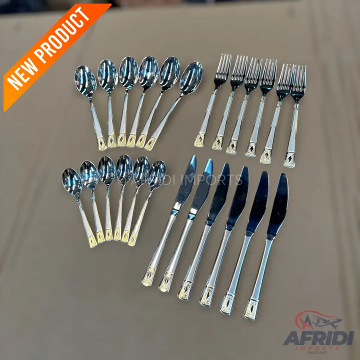 AYD Design Engraved 24 Piece Cutlery Set
