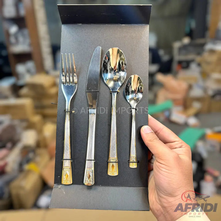 AYD Design Engraved 24 Piece Cutlery Set
