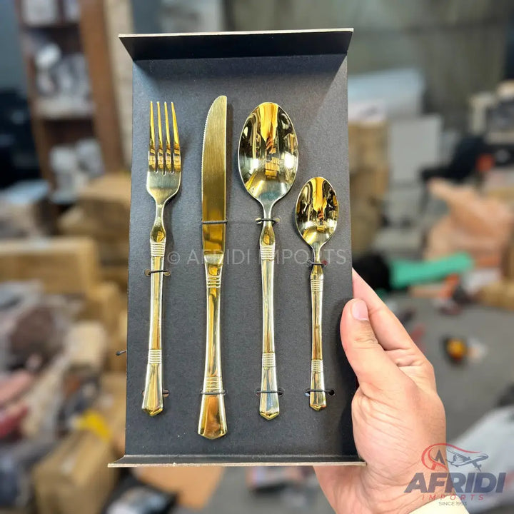 AYD 24 Piece Golden Cutlery Set