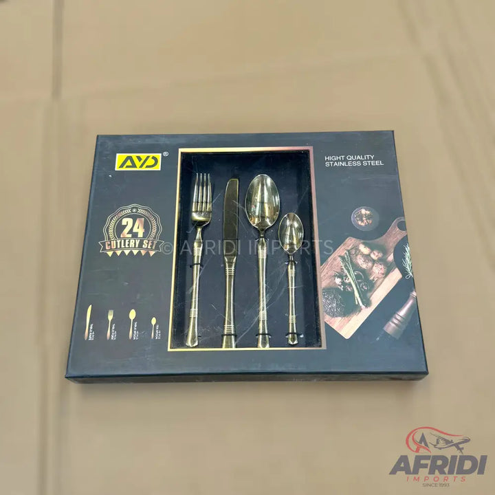 AYD 24 Piece Golden Cutlery Set