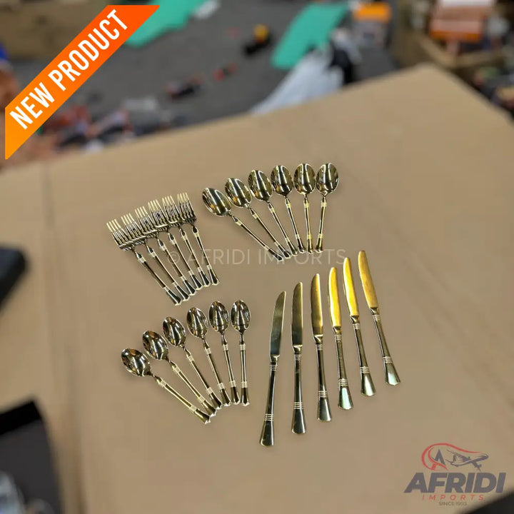AYD 24 Piece Golden Cutlery Set