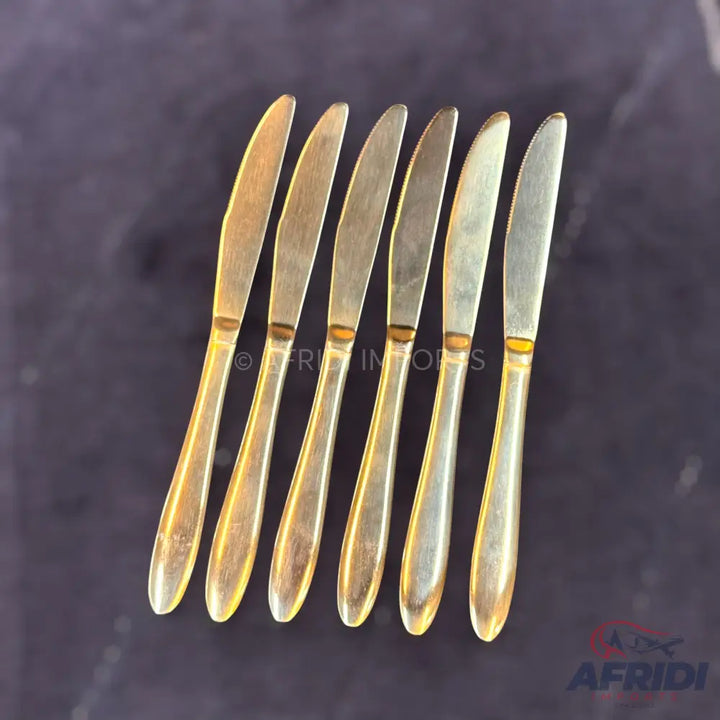 AYD 6 Piece Open Golden Knives - Plain