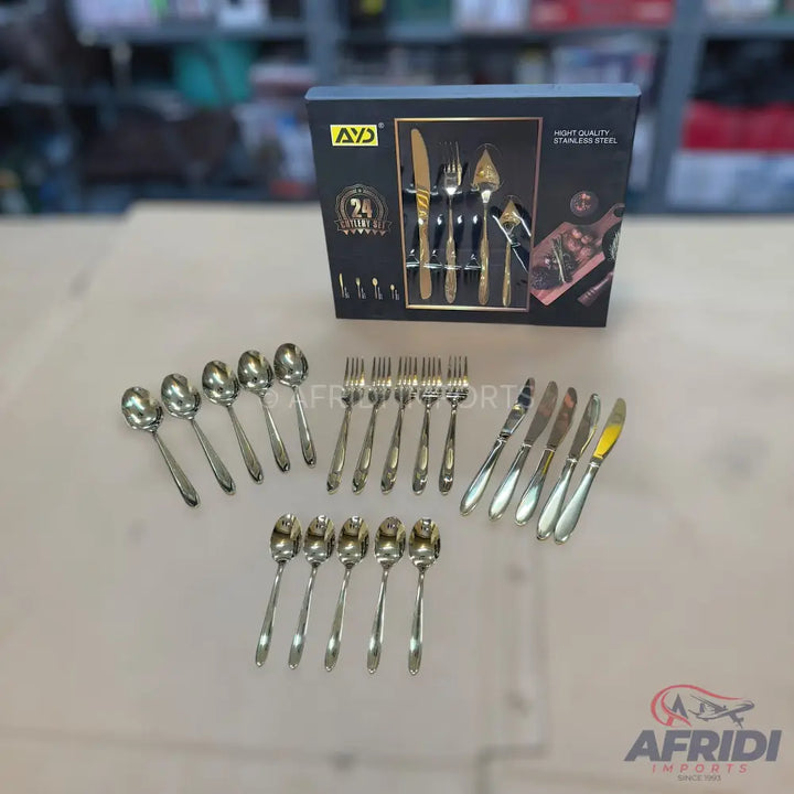 AYD Golden Cutlery Set