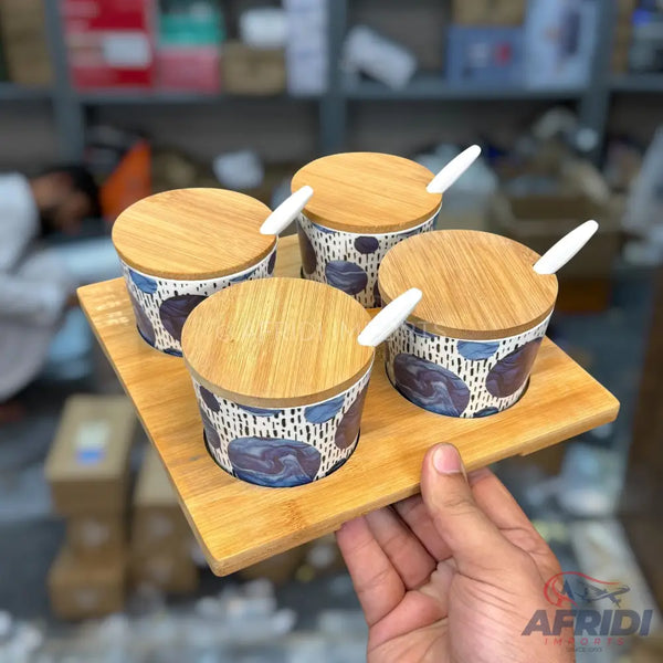 Bamboo Fibre Condiment Bowl Set