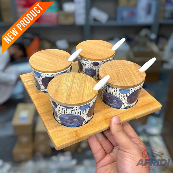 Bamboo Fibre Condiment Bowl Set