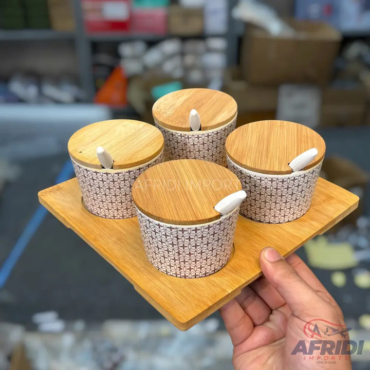 Bamboo Fibre Condiment Bowl Set