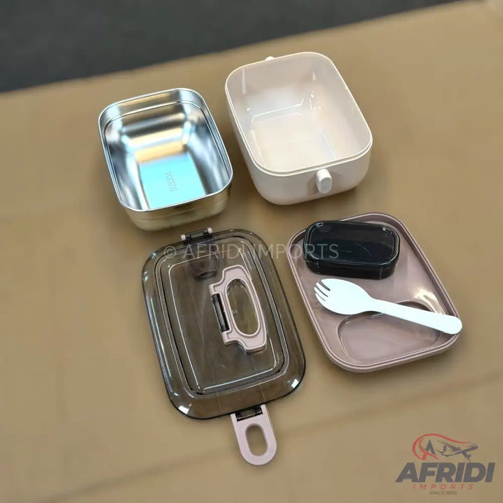 Beduso Lunch Box - Whiteish (LF6-B)