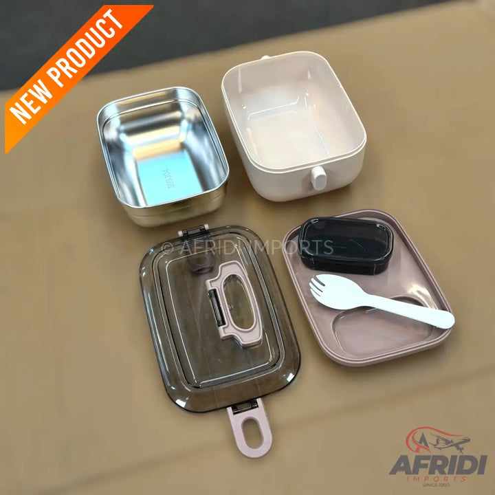 Beduso Lunch Box - Whiteish (LF6-B)