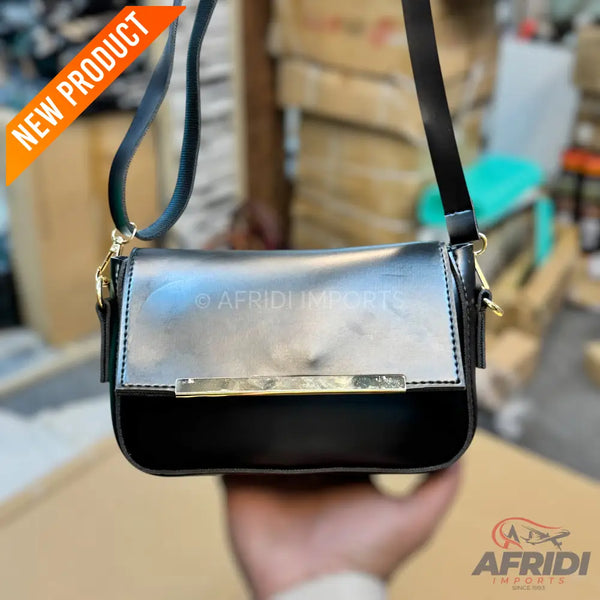 Black Leather Crossbody Bag