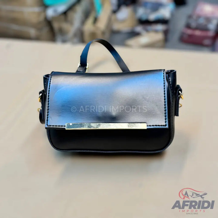 Black Leather Crossbody Bag