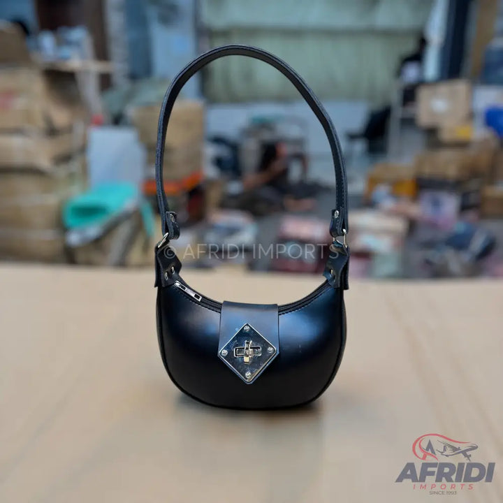 Black Leather Handbag