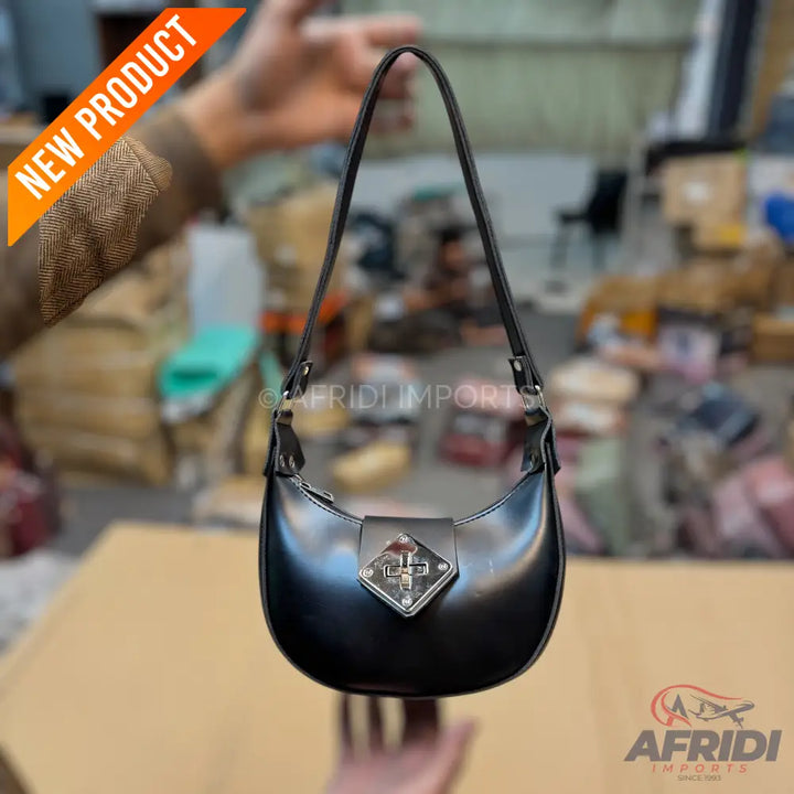 Black Leather Handbag