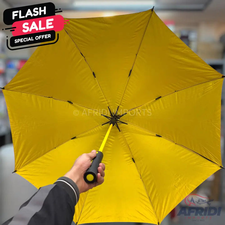 BMW 4 Person Size Fiber Umbrella Yellow