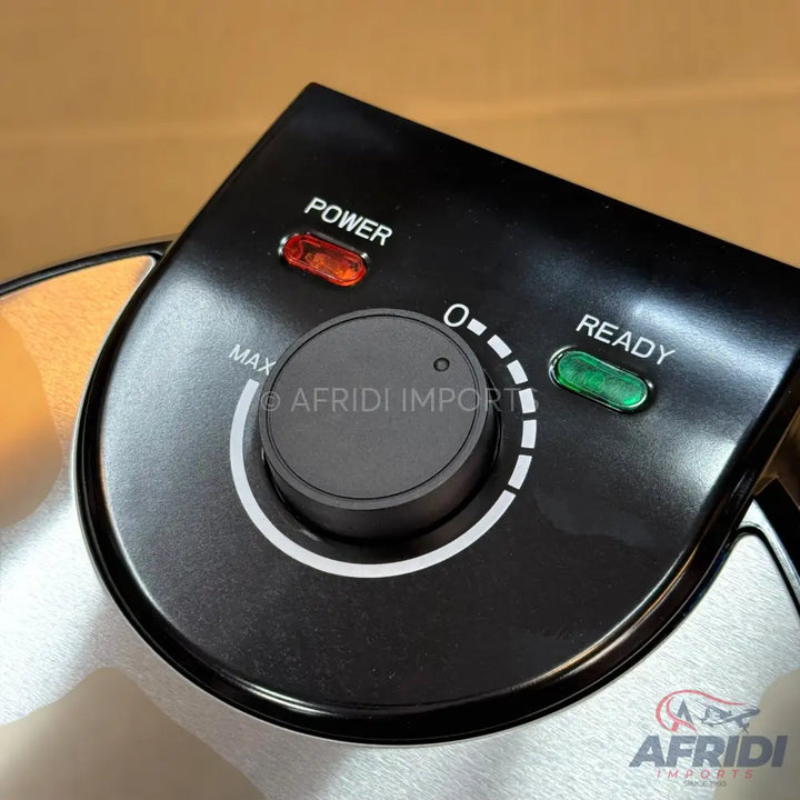 Control panel with a dial and indicator lights for a kitchen appliance