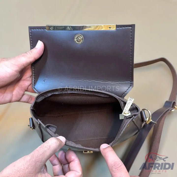 Brown Leather Crossbody Bag