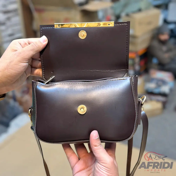 Brown Leather Crossbody Bag