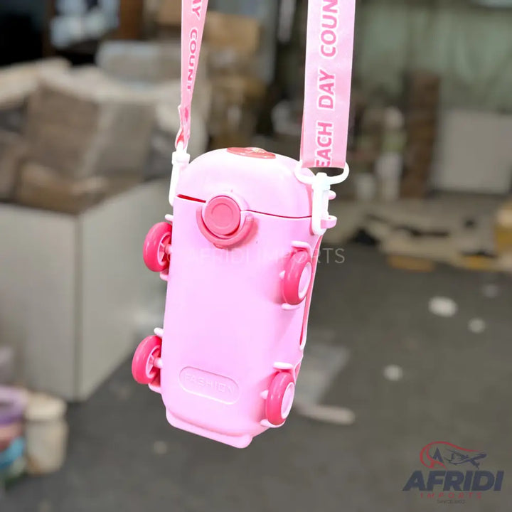 Children Van Water Bottle - Pink (RF6-E)
