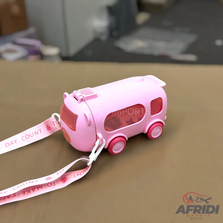 Children Van Water Bottle - Pink (RF6-E)
