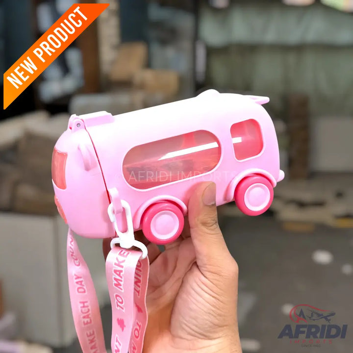 Children Van Water Bottle - Pink (RF6-E)