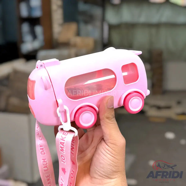 Children Van Water Bottle - Pink (RF6-E)