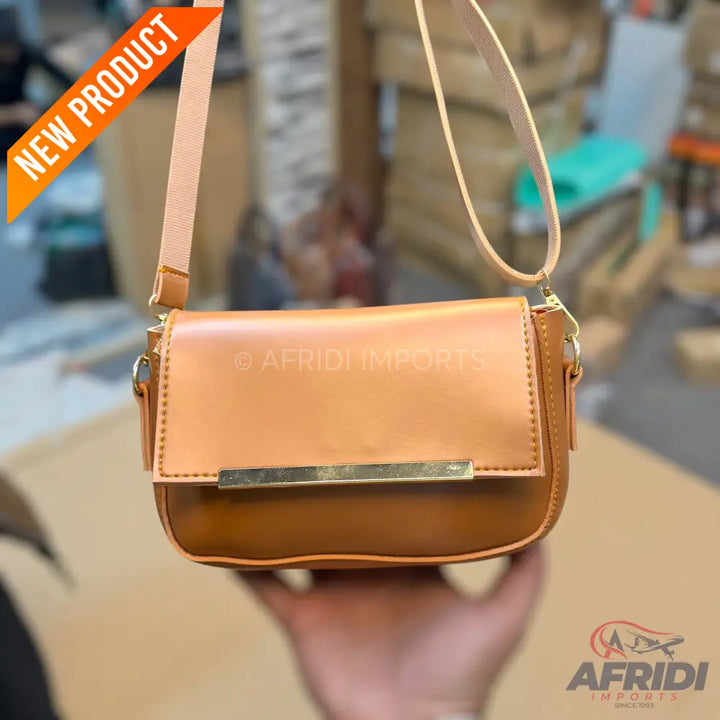 Cream Leather Crossbody Bag