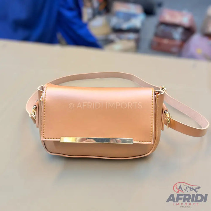 Cream Leather Crossbody Bag